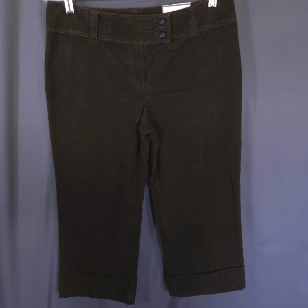 NWT Ann Taylor Corduroy Capris Womens Size 6‎ Stretch Fall Academia Cottagecore